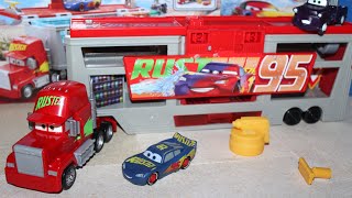 Mattel Disney Cars Color Changers Mobile Paint Shop Mack  Rusteze Racing Center Lightning McQueen