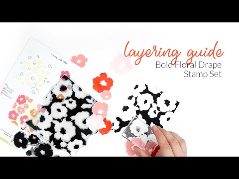 How to Use Altenew Layering Stamps - Gorgeous Bold Floral Drape Stamp Set Tutorial (Stamp is HUGE!)