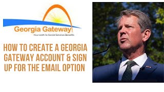 Georgia Gateway Tutorial! Setting up an Email Option to get E-Gift Card
