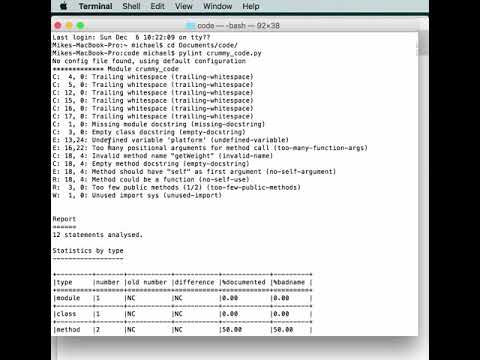 Python 101 Episode 32 Static Code Analysis