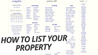 Craigslist: How to list Property for Sale (FSBO) For Sale by Owner!