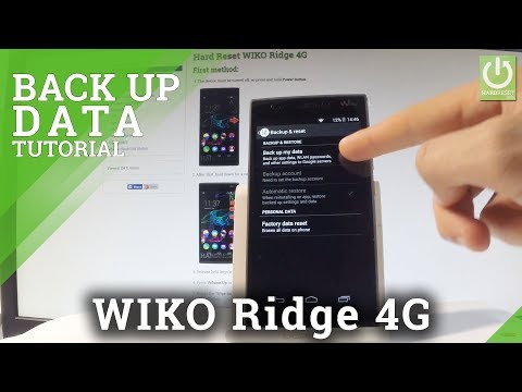 How to Back Up Data in WIKO Ridge 4G - Configure Google Backup