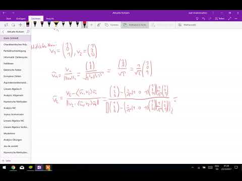Mathematiktutorial - Gram-Schmidt