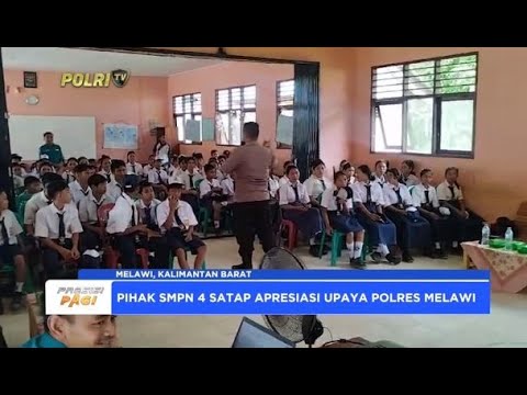 SAT BINMAS POLRES MELAWI SOSIALISASI BAHAYA PERUNDUNGAN DI SMPN 4 SATAP