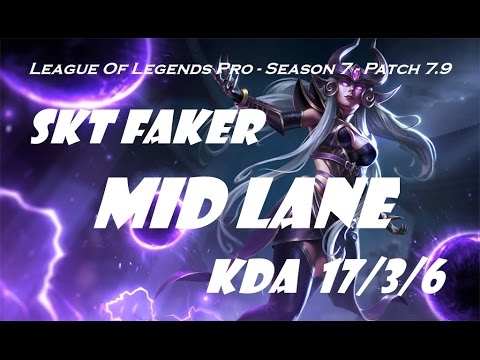 Mid Lane - SKT T1 Faker as Syndra vs Vel'Koz Patch 7.9 - League Of Legends Brazil Diamond