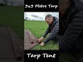 Tarp Tent 3x3 Metre Tarp Setup | Bushcraft & Camping