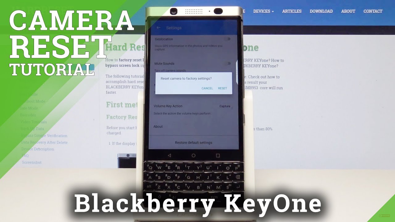 How to Reset Camera Settings in Blackberry KeyOne - Restore Camera Defaults / Fix Camera