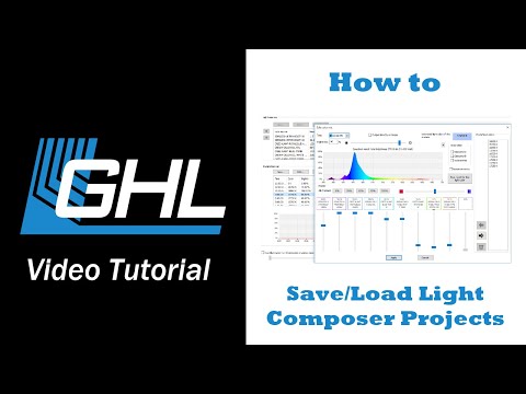 Saving and Loading Light Composer projects