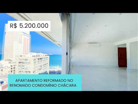 LEBLON, APARTAMENTO REFORMADO, INCRÍVEL COM VISTA MAR EM RENOMADO CONDOMÍNIO.