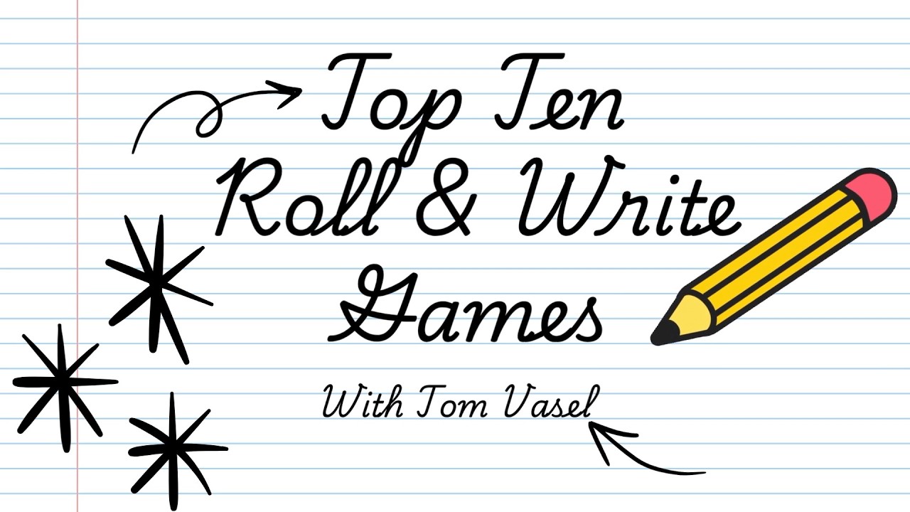 Top 10 Roll & Write Games - with Tom Vasel