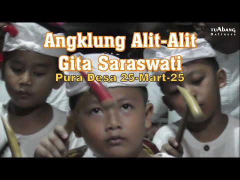 Angklung alit-alit Gita Saraswati ngaturang ayah ring Pura Desa (25-Mart-25) bag-4 #gamelanbali