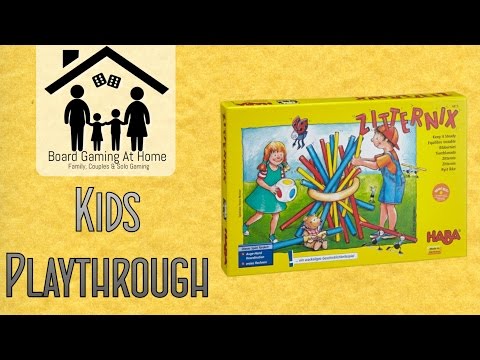BoardGamingAtHome Kids Playthrough of Zitternix (Keep it Steady)