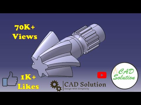 Helical Gear Design In Catia V5 || Multi-section || CATIA V5 Tutorial