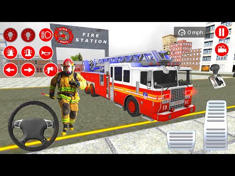 real fire truck driving simulator fire fightin #1- New us fire truck unlocked