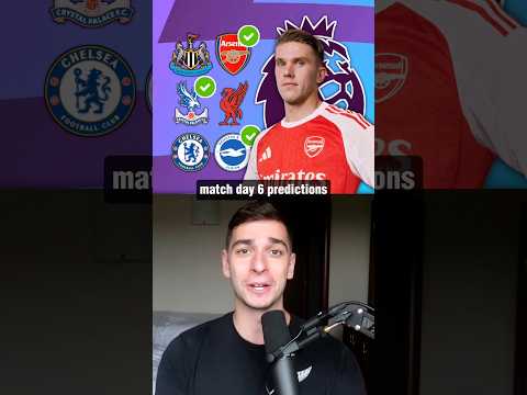 Premier League Matchday 6 PREDICTION