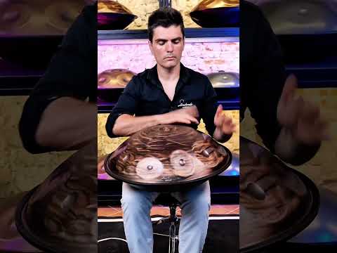 Vortex Effect on Handpan - No color, Just metal work - Lombardo Handpan D minor 14 notes