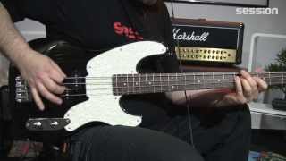 Video thumbnail for SQUIER BY FENDER Mike Dirnt Precision Bass RW BLK by session