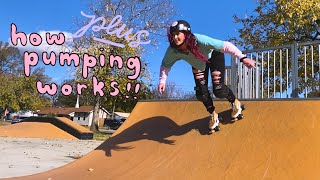 How to PUMP a ramp on roller skates! * pumping tutorial for park roller skaters *
