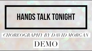 HANDS TALK TONIGHT line dance demo, choreography by David Morgan