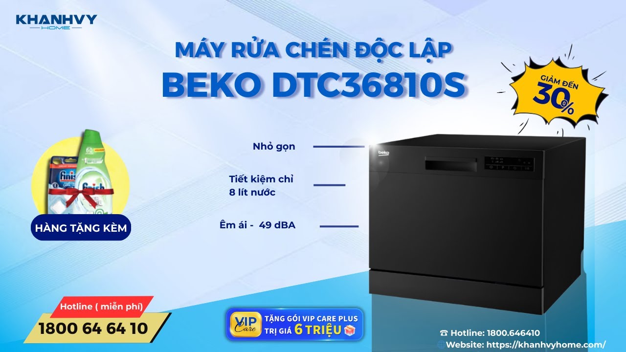 Máy rửa chén độc lập Beko DTC36810S