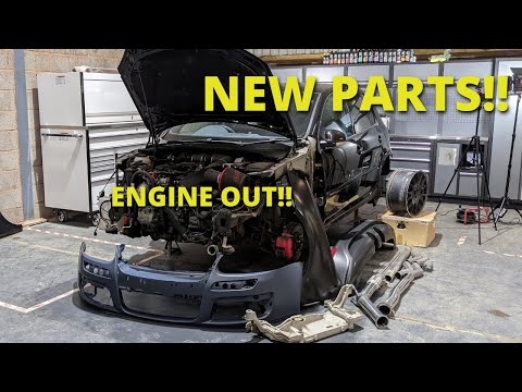 Mk5 Golf GTi Part 2 - Removing the 2.0L TFSI engine and a look at all the new parts