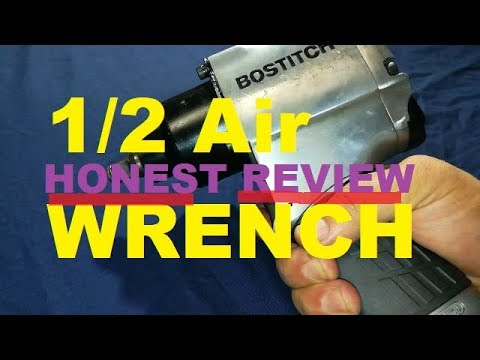 Bostitch 1/2 Air Impact Wrench Tool Review powered with 3 Gallon Air Compressor