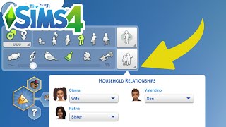 How To Edit Family Relationships In CAS (Existing Household) - The Sims 4