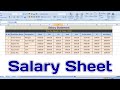 How To Create Salary Chart In Microsoft Excel Salary Sheet In Excel