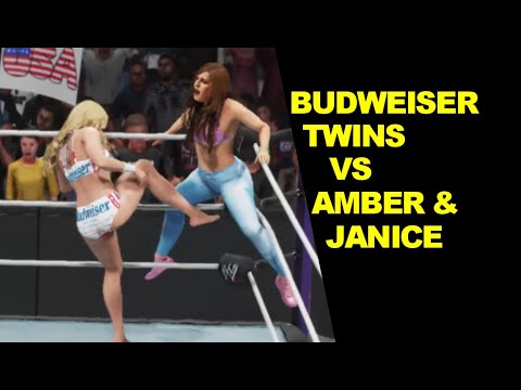 WWE 2K19 The Budweiser Twins vs Amber Jones & Janice - Elimination Tag