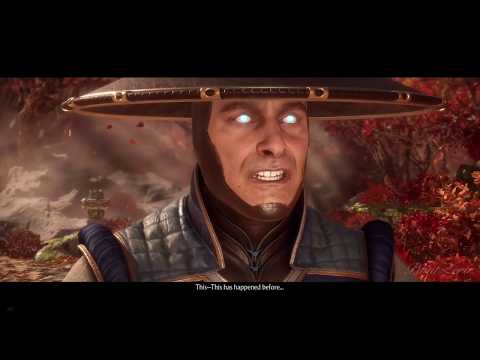 Mortal Kombat 11 - Raiden Sees All His Timeline Fights Against Liu Kang - Story Cutscene