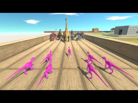 Escape from Pink Deinonychus Aliens - Animal Revolt Battle Simulator