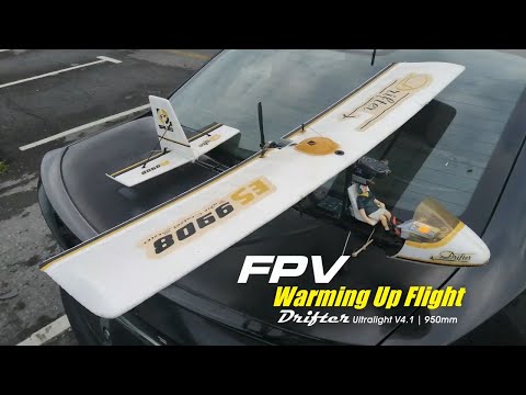 FPV Drifter Ultralight plane - Warming Up Flight
