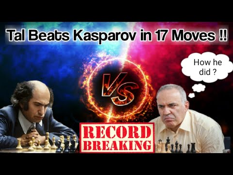 Tal Beats Kasparov in 17 Moves || Tal's Last game of his life || best game of mikhail tal