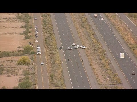 VIDEO: EB I-10 closed east of Eloy for DPS investigation