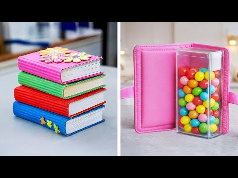 🥺 とても可愛いミニチュア 🎒 DIY ミニ学校用品！✨