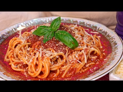 Receita Clássica de Spaghetti ao Sugo I Molho Caseiro e Cheio de Sabor