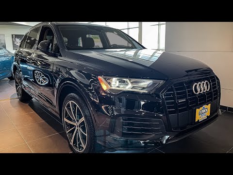 2021 Audi Q7 55 Premium in Orca Black Walkaround Review