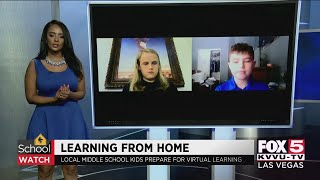 Middle school students prepare for distance learning