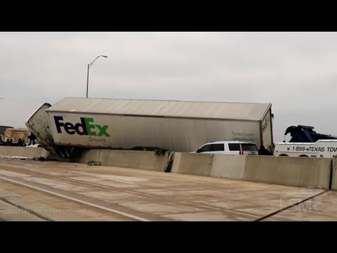 02-11-2021 Fort Worth, TX - 100 Car Pile Up Additional Video - Several Fatalities and Large Number o