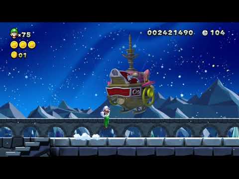 New Super Luigi U Frosted Glacier Wendy's Thwomp Castle Star Coins