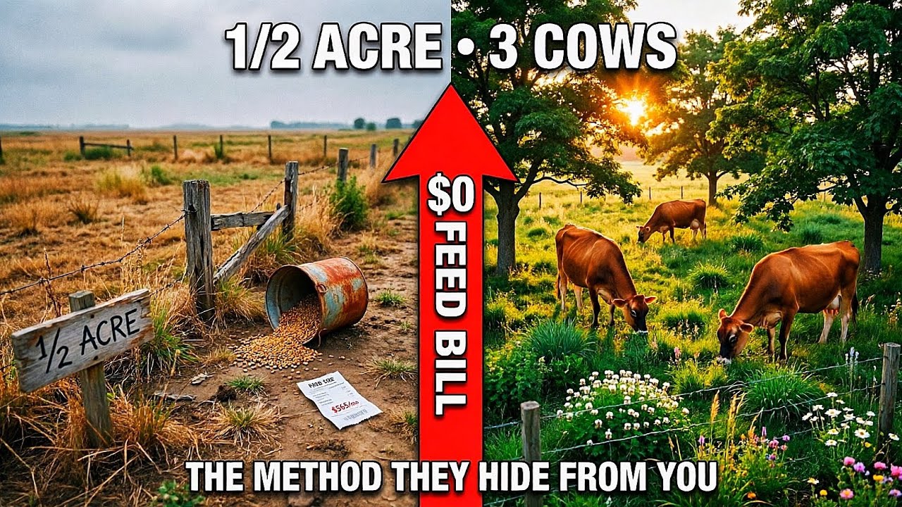 HALF ACRE, 3 COWS, $0 FEED BILL - THE SMALL FARM METHOD THEY KEEP HIDDEN