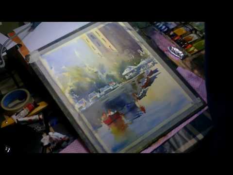 watercolour demonstration of Amalfi - lea nixon