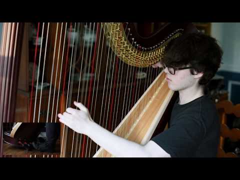 Justin Epstein plays Harp Concerto: "Concerto en ut Mineur", Scherzo/4th mvt by Henriette Renié