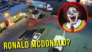 DRONE CATCHES RONALD MCDONALD AT A MCDONALD'S!! (HE CAME RUNNING AFTER US)