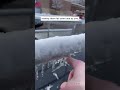 Man Knocks Over Icicles Like Dominos #Shorts