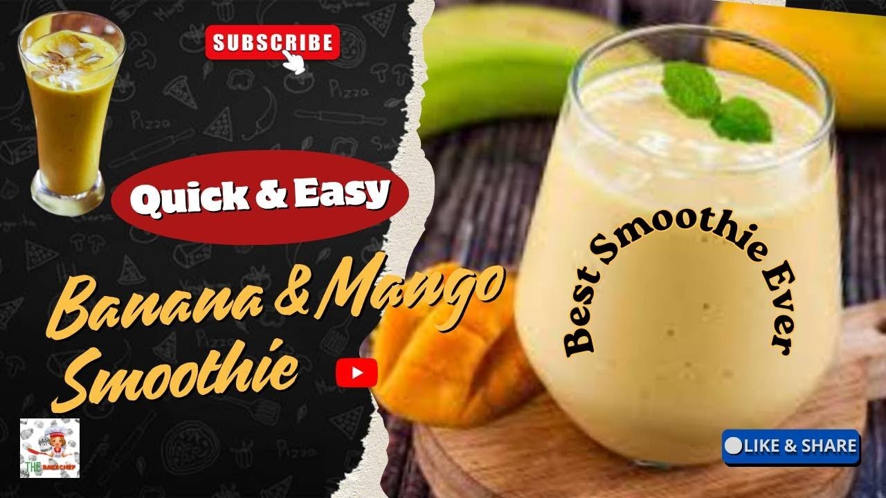 5 Minute Mein Bana Lo Viral Banana Mango Smoothie । Summer Special Drink