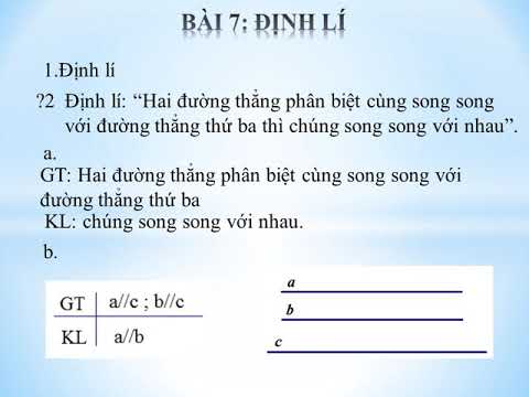 §7. Định Lí