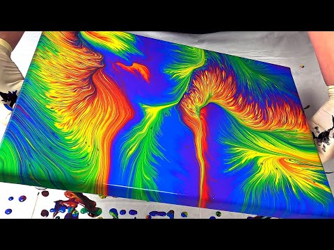 (482) RAINBOW WEEK🌈 ~ Wandering SPLIT CUP pour ~ Acrylic pour painting ~ 7 different pour techniques