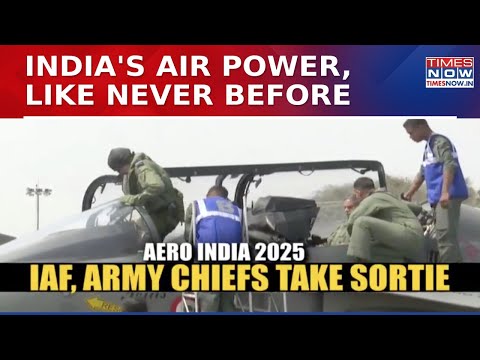 Aero India 2025: IAF & Army Chiefs Take Historic Joint Sortie In Tejas Over Bengaluru Skies