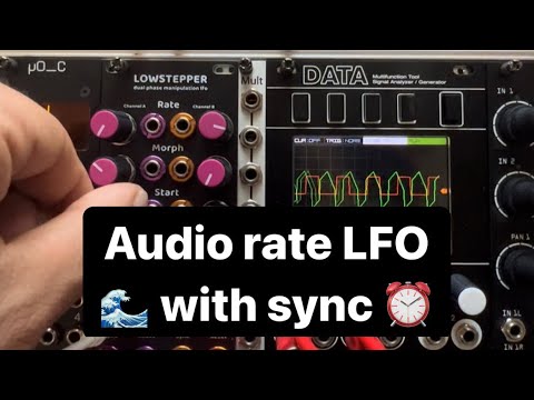Lowstepper Audio Rate LFO + Sync demo